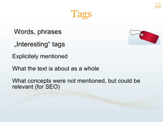 Initial design Input: a chunk of text 