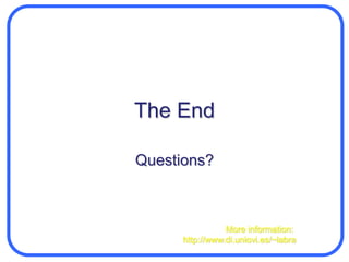OWL: Open World AssumptionTraditional systems used Closed World Assumption OWL uses the Open World AssumptionSingleton    isMarriedWith PersonMarried         isMarriedWith PersonPerson(#Peter)Person(#Mary)Person(#James)isMarriedWith(#Mary,#Peter)Married(#James)It infers: Married(#Mary)It does not infer: Married(#Peter)    Singleton(#Peter)It also infers that James …is married with someone… but it does not know with whom