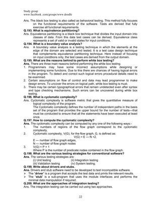 Software Engineering Past Papers Notes | PDF