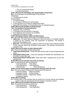 Software Engineering Past Papers Notes | PDF