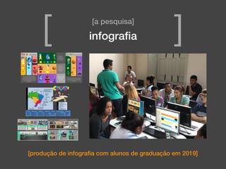 [produção de infograﬁa com alunos de graduação em 2019]
[a pesquisa]
infograﬁa[ ]
No Maranhão é canção.
Em Alagoas é
chamada de avião.
Na Bahia e no Pará, diz-
se pular macaco ou
macaca, semelhante a
Portugal.
Em Minas Gerais é
maré. Diz-se "pular
maré", não "jogar
maré".
No Rio Grande do Norte é avião,
como em Moçambique. Embora em
Natal tal como PB e PE a
nomenclatura seja a mesma do RJ
provavelmente pela migração.
Na Paraíba e
Pernambuco é
academia ou
cadmia.
Em Sergipe
se chama
macacão.
No Rio Grande do Sul é
Sapata ou Zapata.
No Piauí é
boneca.
No Rio de Janeiro pode
ser ainda academia ou
cadmia e Amarelinha.
VARIAÇÕESNOMINAIS
1. Lateralidade
2. Equilíbrio
3. Auto controle
4. Coordenação motora ampla
5. Noção espacial
6. Diversão
7. Senso de prioridade
8. Ritmo
9. Força muscular
10.Coordenação óculo-manual
11.Relação inter-pessoal
BENEFÍCIOS
Cada jogador
precisa de uma
pedrinha ou
uma tampinha
Quem começa a jogar a
pedrinha na casa
marcada com numero 1 e
vai pulando de casa em
casa partindo da casa 2
até o céu
Só é permitido por um
pé em cada casa
.quando há uma casa ao
lado da outra pode por
os pés no chão
Quando chegar no céu, o
jogador vira e volts
pulando na mesma
maneira ,pegando a
pedrinha quando estiver
na casa 2
A mesma pessoa
começa de novo ,
jogando a
pedrinha na casa
2.
Perde a vez quem:
Pisar na linha:
Pisar na casa onde está a pedrinha;
Não acerta a pedrinha na casa ;
Não conseguir ou esquecer de pegar a
pedrinha de volta
Ganha quem
terminar de
pular todas
as casas
primeiro .
1 2 3 4 5 6 7
amarelinha
TEMPODEDECOMPOSIÇÃO
DOSMATERIAIS(emanos)
A Política Nacional de Resíduos Sólidos
(PNRS) estabelecia que os municípios
brasileiros erradicassem os lixões até o
ano de 2014. Como 60% como não se
adequaram, o prazo para o fim dos lixões
foi prorrogado para entre 2018 e 2021.
O problema dos LIXÕES
O primeiro passo é saber separar o seu
lixo seguindo as 5 cores.
SEPARE o seu lixo
PAPEL
PLÁSTICO
ORGÂNICO
METAL
VIDRO
A separação do lixo gera empregos.
Existem cooperativas de catadores e
separadores de lixo que, além de minorar o
impacto ambiental do lixo sem tratamento,
geram renda para milhares de pessoas.
Ajude!
Gere mais EMPREGOS
RECICLE REDUZA REUSE
FLORESTA DE REPLANTIO
Mariana (MG)/2015
– Mortes 19 pessoas
Danos aos
ecossistemas do Rio
Doce
Danos aos
ecossistemas
marinhos
MINERAÇÃOAÇO/ALUMÍNIO
CELULOSE DE EUCALIPTOINDÚSTRIA DE PAPEL
PLÁSTICO
Desastre ambiental em 2000, na Baia de
Guanabara.
Os peixes desapareceram e mais de 20
mil famílias ficaram sem trabalho, porque
viviam da pesca.
Plásticos lançados no
mar matam mais de
100 mil animais por
ano. Pesquisa da
Universidade da
Austrália.
Os animais marinhos
confundem plásticos
com comida.
Brumadinho
(MG/2019) – 246
mortes identificadas
e 24 desaparecidas.
Aproximadamente
125 hectares de
florestas foram
perdidos ...
MADEIRA
DE ONDEM VEM ?
Durante o primeiro mês
de 2019 foi registrado
um crescimento de 54%
no desmatamento da
região amazônica, em
comparação ao mesmo
período do ano anterior.
Em janeiro, segundo o
Boletim do
Desmatamento (SAD)
IMPACTO AMBIENTAL
MINERAÇÃO
PETRÓLEO
NOSMARES&FLORESTA
PETRÓLEO
 