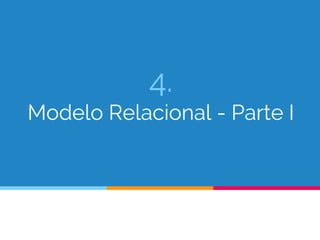 4.
Modelo Relacional - Parte I
 