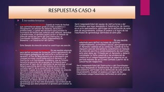 RESPUESTAS CASO 4 
 1. Son medidas formativas: 
 Llamado de atención verbal: Cuando se trate de hechos 
que contraríen en menor grado el orden académico o 
disciplinario, sin afectar los deberes, derechos y 
prohibiciones, o cuando sea necesario para prevenir la 
ocurrencia de hechos que vulneren esos deberes, derechos 
y prohibiciones, el aprendiz podrá recibir un llamado de 
atención verbal por parte del (los) Instructor, el 
Coordinador Académico, el(los) responsable(s) de 
Bienestar, o el Subdirector del Centro. 
Este llamado de atención verbal no constituye una sanción. 
 Plan de Mejoramiento académico: Es una medida adoptada 
para definir acciones de formación, previo agotamiento de 
estrategias pedagógicas del instructor e iniciativas del 
aprendiz, el Plan de Mejoramiento es un documento que 
consigna acciones concertadas entre el Aprendiz y el 
Instructor o el Coordinador Académico, que se formula 
durante la ejecución del programa de formación para 
garantizar el logro de los resultados de aprendizaje, el cual 
deberá ejecutarse dentro del término de un (1) mes 
contado a partir de la concertación del mismo con el 
Aprendiz. Cuando se le ha realizado un llamado de atención 
escrito o condicionamiento de matricula; el Plan de 
Mejoramiento será firmado por el Aprendiz. El plan de 
mejoramiento deberá contemplar nuevas actividades de 
aprendizaje, para el logro de los objetivos del proceso 
formativo; se deben identificar el o los resultados de 
aprendizaje que no han sido alcanzados y las evidencias de 
aprendizaje que debe presentar el aprendiz para evaluar su 
logro. 
Será responsabilidad del equipo de instructores o del 
Coordinador que haya designado el Subdirector de Centro 
en el acto sancionatorio, participar en la definición de este 
plan de mejoramiento ,evaluar el avance y el logro de los 
resultados de aprendizaje definidos en este plan. 
 Plan de mejoramiento disciplinario: Es una medida 
adoptada para definir acciones de carácter 
comportamental, actitudinal o social, para propiciar en 
el Aprendiz cambios en su conducta, cuando se le ha 
impuesto sanción disciplinaria consistente en llamado 
de atención escrito o condicionamiento de matricula; 
este plan debe ser firmado por el Aprendiz y deberá 
contemplar la falta cometida y las evidencias de 
cambio en el comportamiento que se esperan en un 
período máximo de un (1) mes contado a partir de la 
concertación respectiva. 
Será responsabilidad del Instructor o del Coordinador 
que haya designado el Subdirector de Centro en el acto 
sancionatorio, participar en la definición de este plan de 
mejoramiento, evaluar el avance y el logro de los 
resultados comportamentales definidos en este plan. 
 