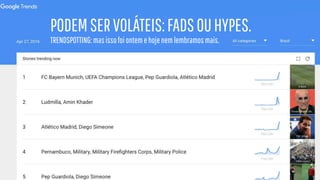 PODEMSERVOLÁTEIS:FADSOUHYPES.
TRENDSPOTTING:masissofoiontemehojenemlembramosmais.
 