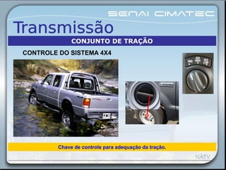 Chave de controle para adequação da tração.
CONTROLE DO SISTEMA 4X4
CONJUNTO DE TRAÇÃO
 