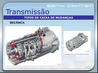 MECÂNICA
TIPOS DE CAIXA DE MUDANÇAS
 
