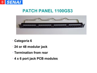Categoria 6 24 or 48 modular jack Termination from rear 4 x 6 port jack PCB modules PATCH PANEL 1100GS3 