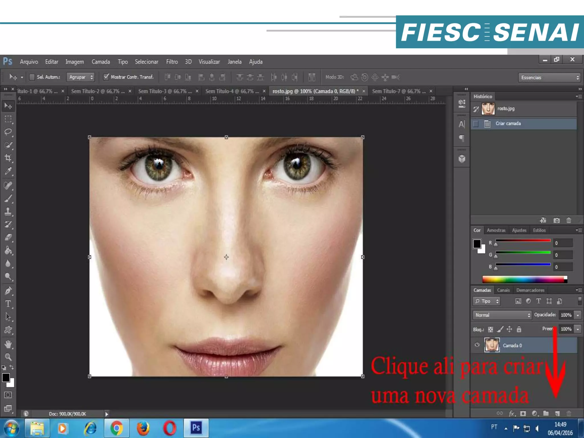 Photoshop CS6 -Rosto Rachado