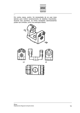 Espírito Santo
_________________________________________________________________________________________________
__

Em certos casos, porém, há necessidade de se usar duas
laterais para melhor esclarecimento de detalhes importantes.
Quando isso acontece, as linhas tracejadas desnecessárias
podem ser omitidas, como nos exemplos abaixo.




               LD                                       LE




_________________________________________________________________________________________________
__
SENAI
Departamento Regional do Espírito Santo                                                       15
 