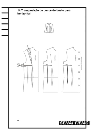 44
14.Transposição de pence do busto para
horizontal
 