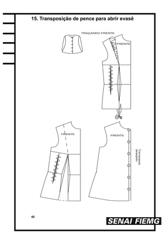 45
15. Transposição de pence para abrir evasê
 