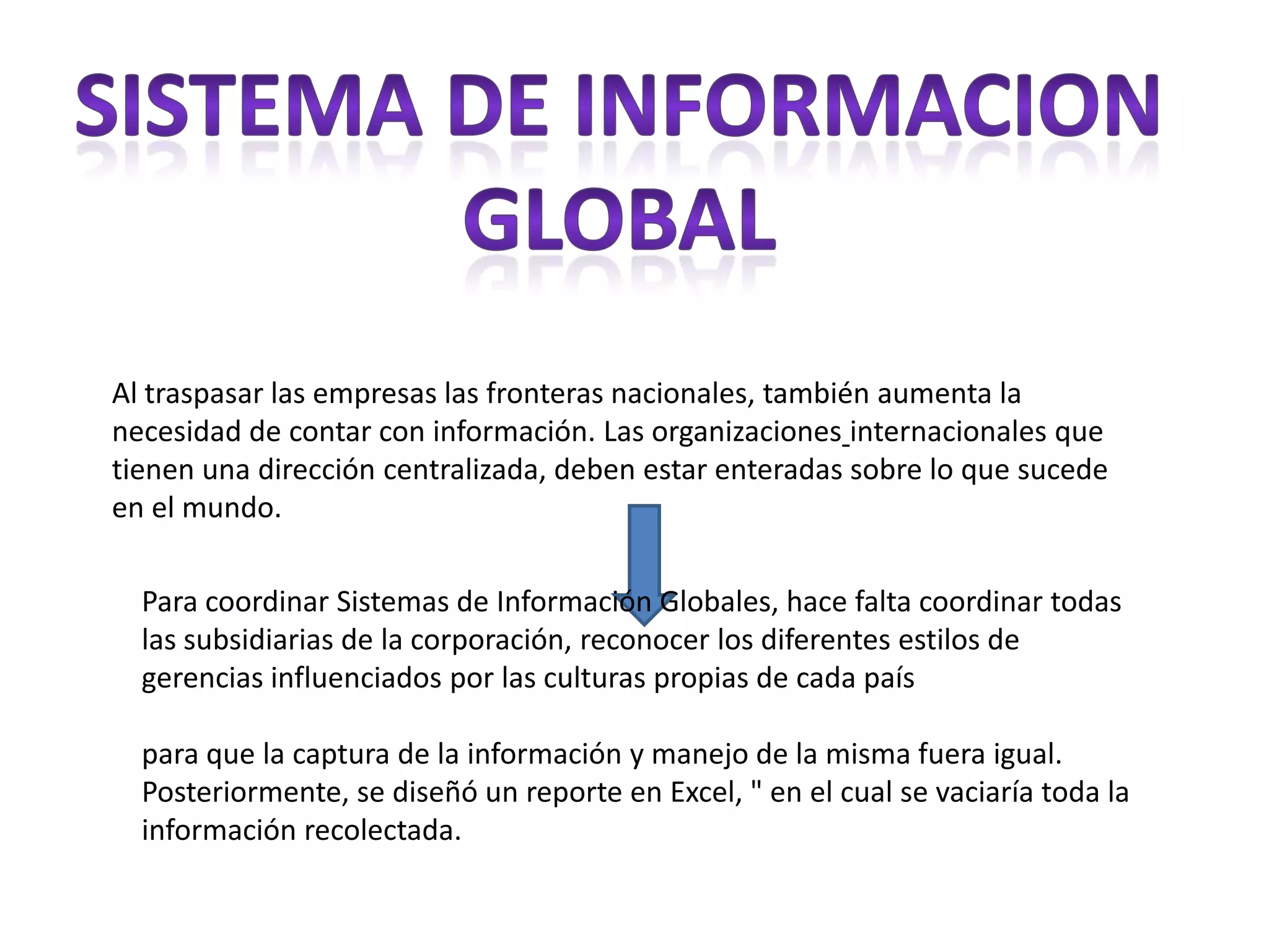 INTERNET: Con el acceso a la Internet, las empresas le permiten a sus empleados intercambiar mediante correo electrónico, cargar o bajar archivos de otros sistema de computación o que usuarios bajen archivos de su propio sistema, se unan a grupos de discusión sobre cualquier tema y se conecten a otras redes para tener acceso a los bancos de datos. Los que no tienen acceso a las bases de datos en línea, las bibliotecas mediante el disco óptico de CD-ROM son leídos por medio de lásers en unidades especial anexadas a computadoras. Las bases de datos comerciales se desarrollan al lograr que se suministren datos útiles para que tomen decisiones. Estas bases de datos se obtienen por medio de una conexión telefónica, en forma impresa o en disquetes. Él usuario busca en la base con una palabra clave, tema o empresa para extraer un artículo o informe luego se imprime esta información.