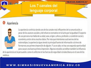 Los 7 canales del
lenguaje corporal
 