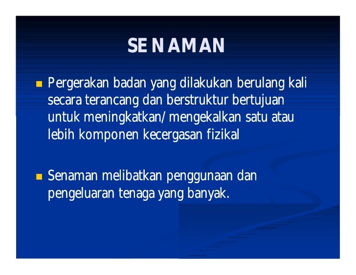 Senaman Amalan Gaya Hidup Sihat