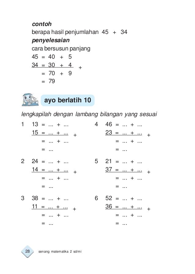 Soal Matematika Kelas 2 Sd Penjumlahan Dan Pengurangan Bersusun Panjang Soalkunci My Id