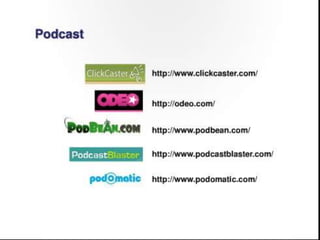 Ferramentas úteis da web 2.0e mídias sociais