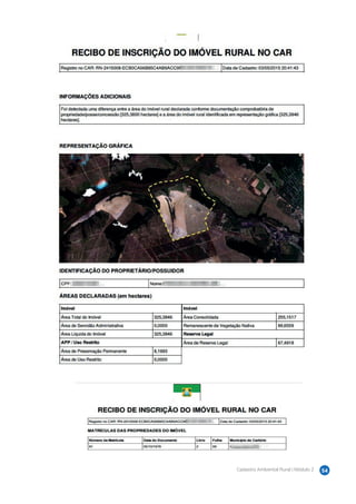 Cadastro Ambiental Rural | Módulo 2 54
 