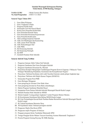 Senaraia tugas 2011