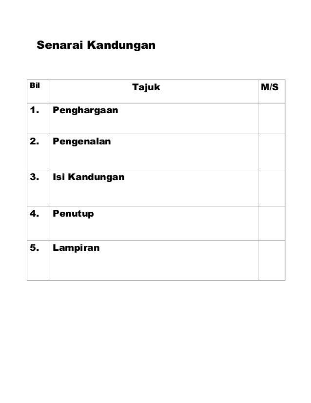 Contoh Isi Kandungan Buku Skrap Sains - Contoh IK