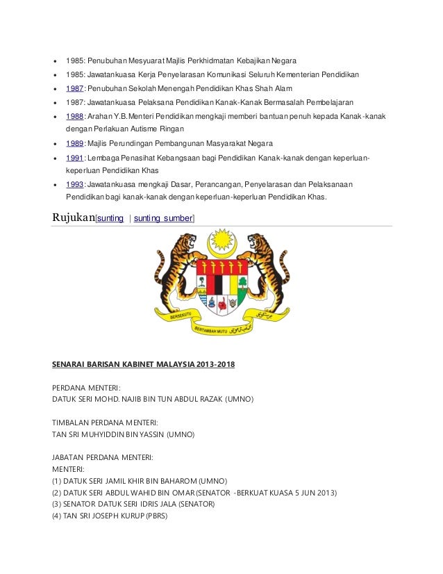 Senarai pelantikan baru menteri dan timbalan menteri kementerian pelau2026