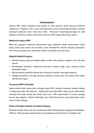 Senarai Sekolah Dan Aliran Mpv