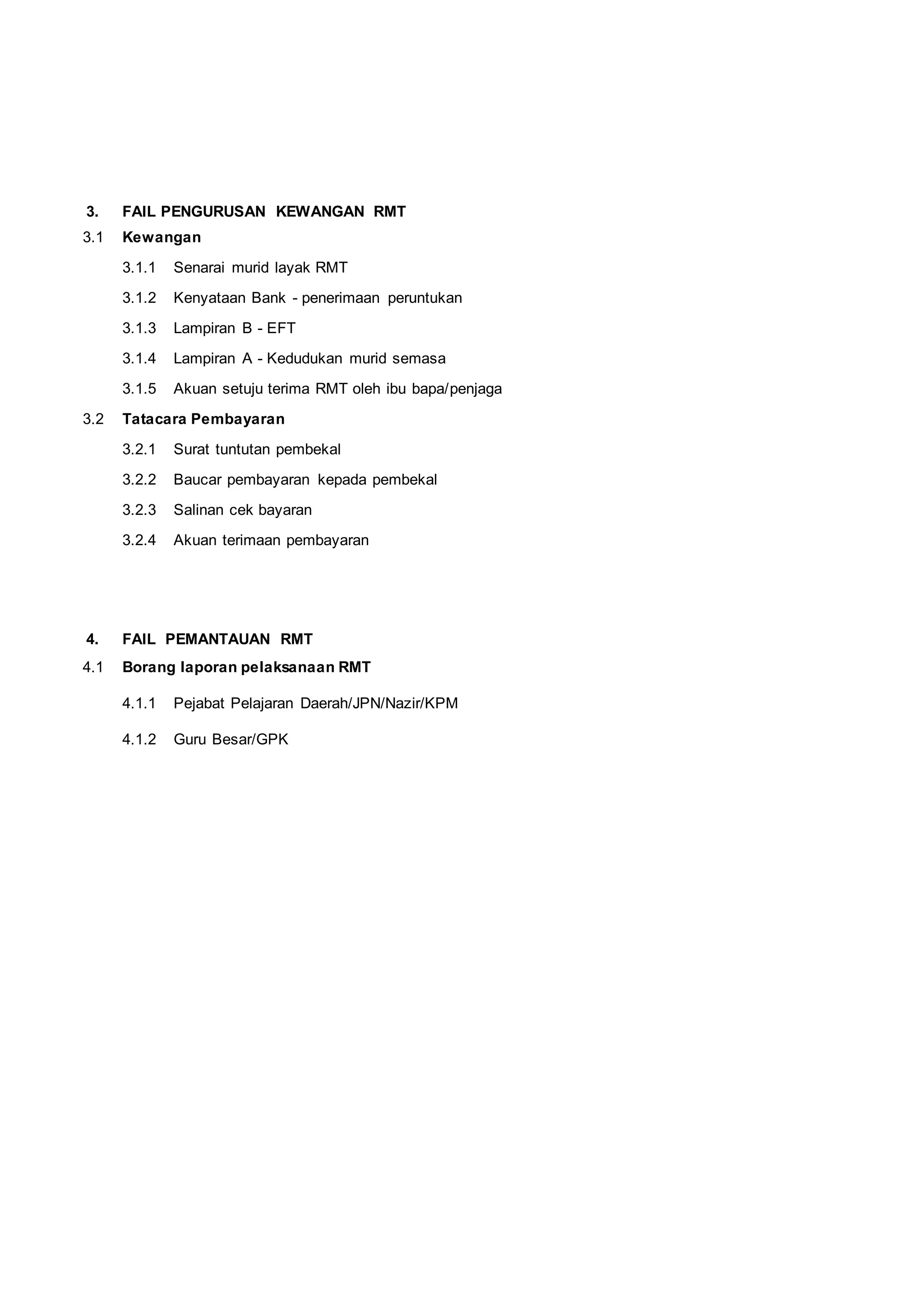 Senarai semak fail rmt | DOCX