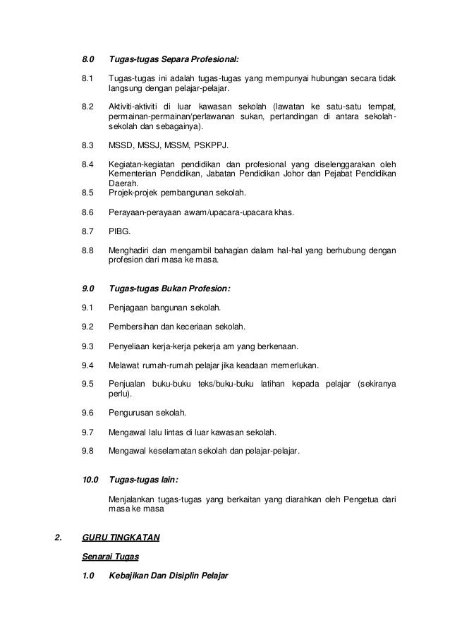 skop kerja pembersihan sekolah