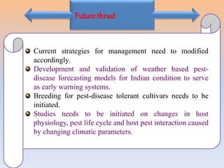 Scenario of insect pest under climate change situation & future ...