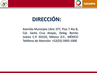 Vivir Mejor
DIRECCIÓN:
Avenida Municipio Libre 377, Piso 7 Ala B,
Col. Santa Cruz Atoyac, Deleg. Benito
Juárez C.P. 03310, México D.F., MÉXICO
Teléfono de Atención: +52(55) 5905-1000
 