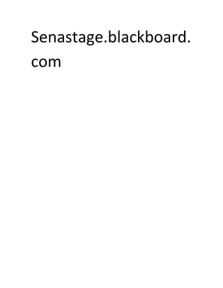 Senastage.blackboard.com 