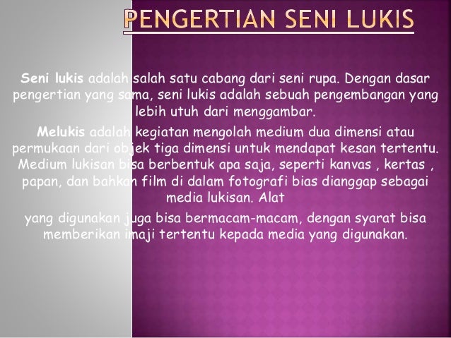 Pengertian Seni Lukis