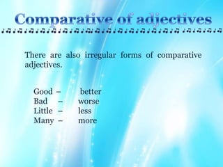 comperatives