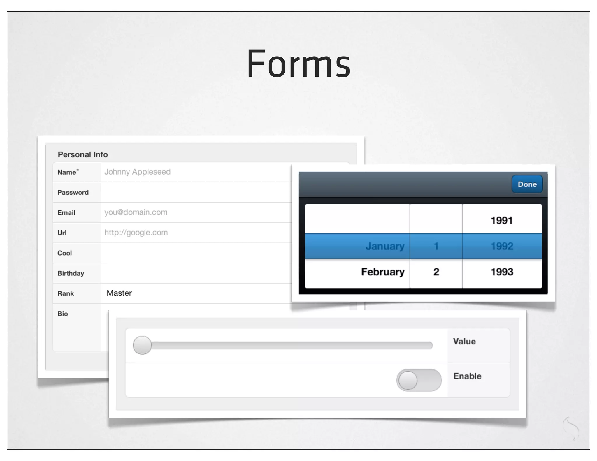 Forms
 
