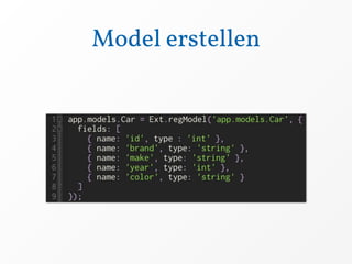 Model erstellen
 