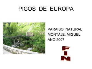 PICOS DE EUROPA

PARAISO NATURAL
MONTAJE: MIGUEL
AÑO 2007

 
