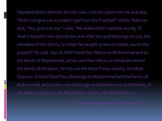 Send blessing on muhammad (pbuh)
