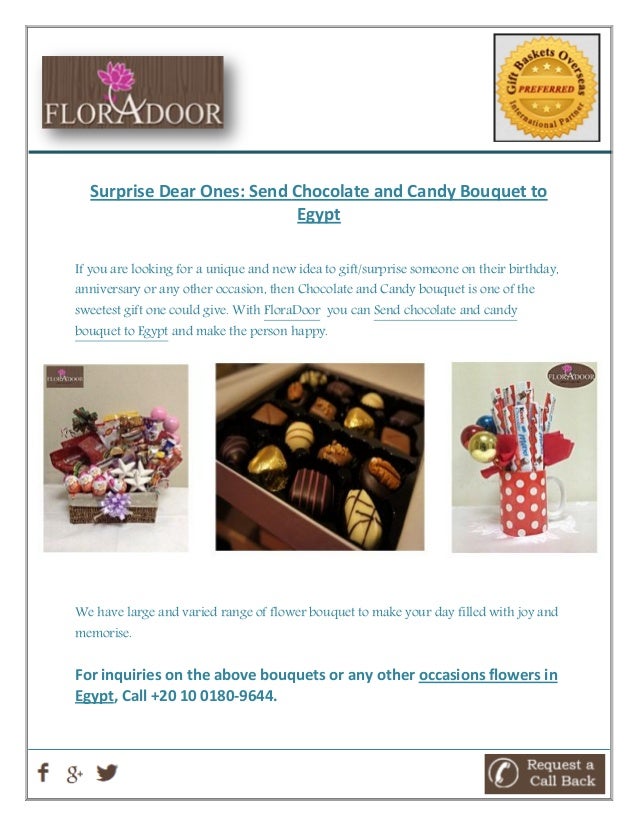 FloraDoorSend Chocolate and Candy Bouquet to Egypt