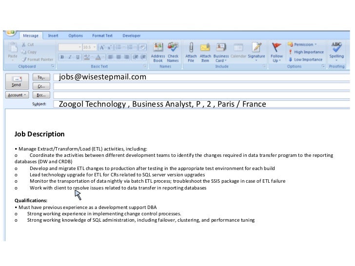 best formats for sending job search emails job search cover letter emailing resume and cover letter message