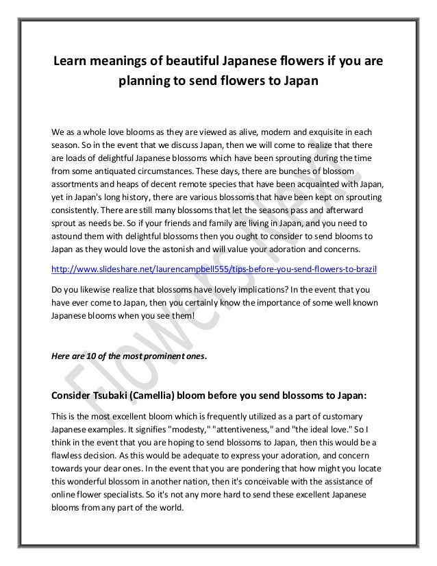 Learn meanings of beautiful Japanese flowers if you are planning to