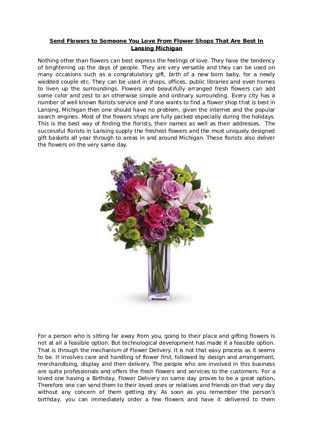 Send flowers to someone you love from flower shops that are best in