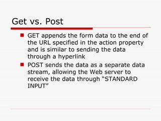 Sending data in cgi | PPT