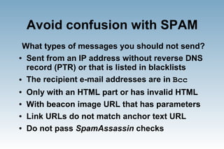 Sending E-mail that reaches the destination using PHP