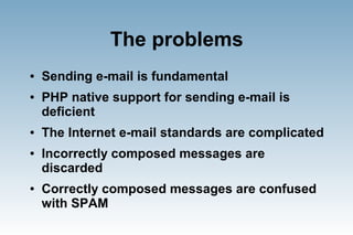Sending E-mail that reaches the destination using PHP