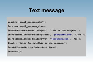 Sending E-mail that reaches the destination using PHP