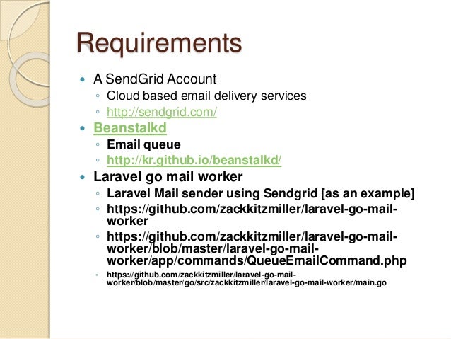 Sending email with send grid and laravel