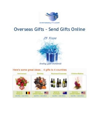 Overseas Gifts – Send Gifts Online
 
