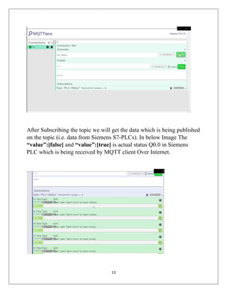 Sending Siemens S7 Controller Data to Cloud Over MQTT Using Node Red ...