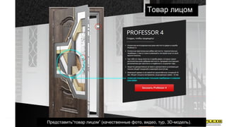 Товар лицом
1. Представить“товар лицом” (качественные фото, видео, тур, 3D-модель).
 