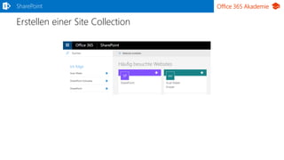 Office 365 Akademie
Erstellen einer Site Collection
SharePoint
 
