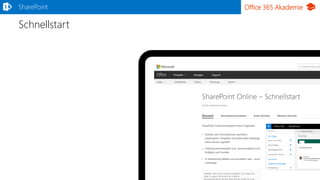 Office 365 AkademieSharePoint
Schnellstart
 